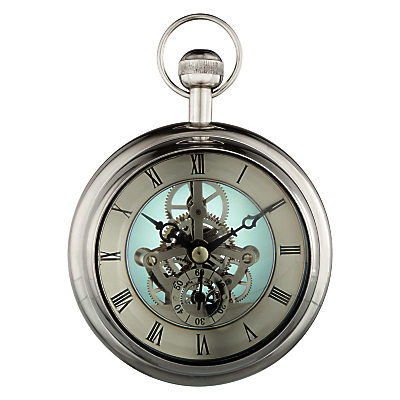 Libra Paperweight Mantel Clock, Silver, Large